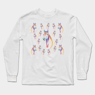 Abstract Horse Heads in full color Horses make lovely companions Im sure you know somebody who loves Horses. Long Sleeve T-Shirt